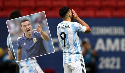 Kun Agüero y Lionel Scaloni