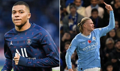 Kylian Mbappé y Erling Haaland