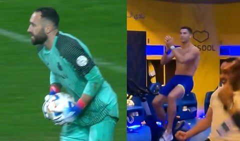 La celebración de Cristiano en pase gol de Ospina