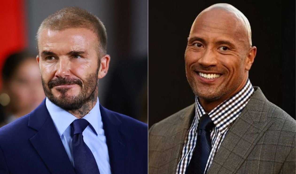 La Roca se disfrazó de David Beckham en Halloween