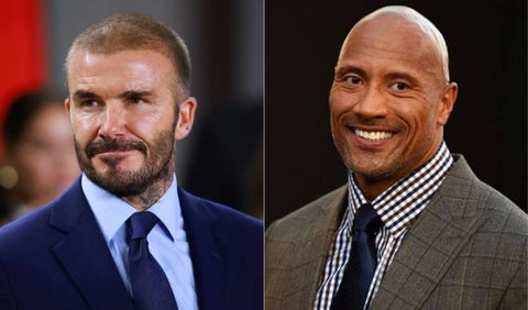 La Roca se disfrazó de David Beckham en Halloween