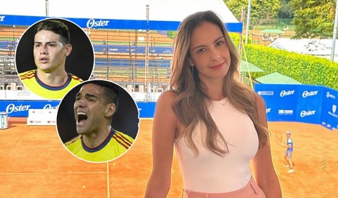 Laura Acuña, James y Falcao