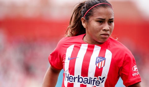 Leicy Santos con el Atlético de Madrid