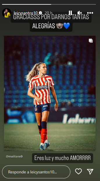 Leicy Santos despide a su novia