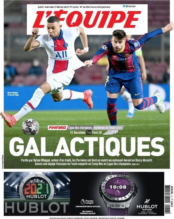 Kylian Mbappé, portada en L'equipe