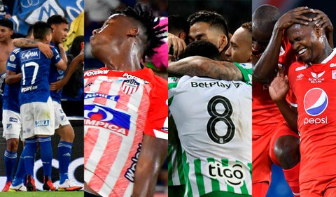 Liga Betplay, Millonarios, Atlético Nacional, América de Cali, Junior