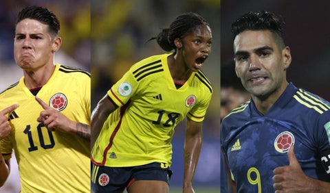 Linda Caicedo, James y Falcao