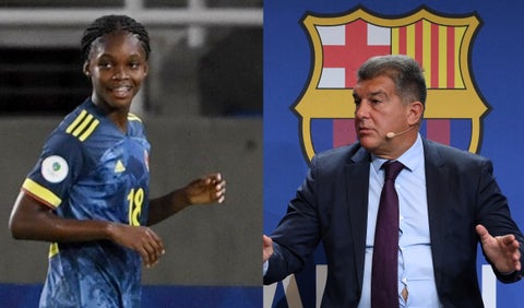 Linda Caicedo, Joan Laporta, Barcelona