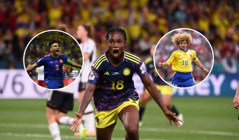 Linda Caicedo , Falcao García y 'Pibe' Valderrama