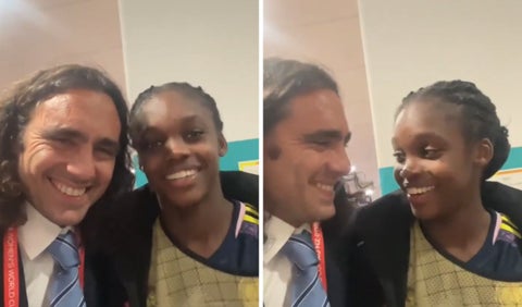 Linda Caicedo y Juan Pablo Sorín