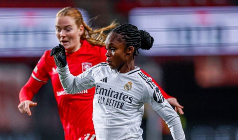 Linda Caicedo con el Real Madrid en Champions League