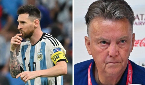 Lionel Messi y Louis van Gaal