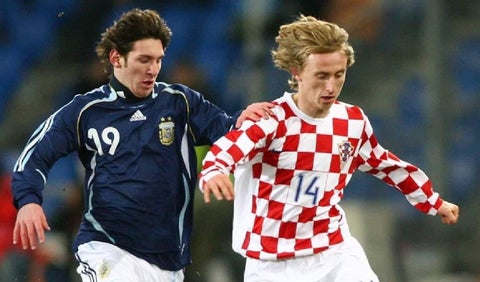 Lionel Messi y Luka Modric