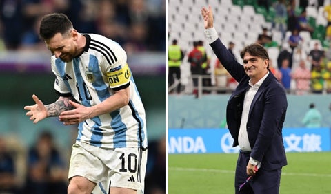 Lionel Messi y Zlatko Dalic