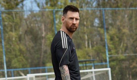 Lionel Messi en un entrenamiento