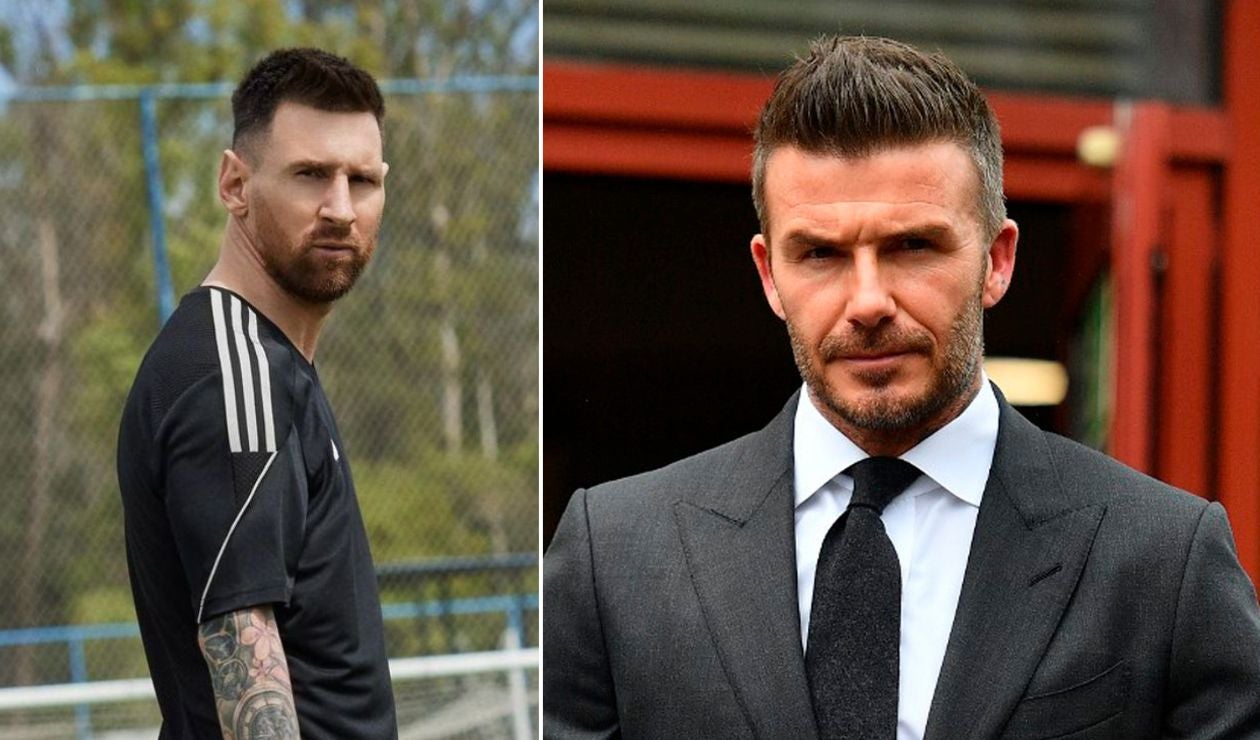 Lionel Messi y David Beckham