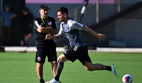 Lionel Messi entrenando con el Inter Miami