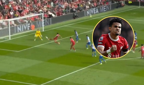 VIDEO: Luis Díaz no falló y puso el empate de Liverpool ante Brighton