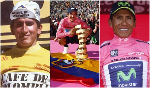 'Lucho' Herrera, Richard Carapaz y Nairo Quintana