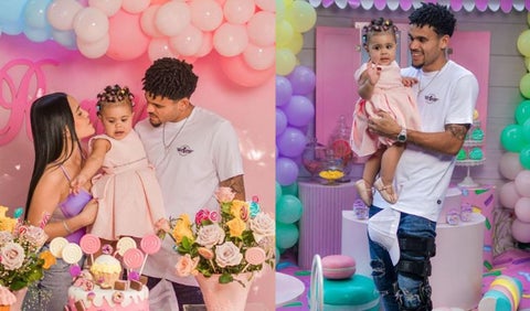 Luis Díaz en el cumpleaños de su hija