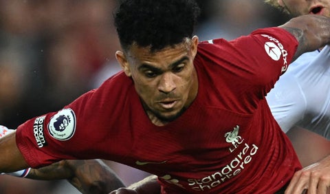 Luis Díaz en el partido del Liverpool ante Crystal Palace