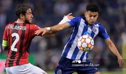 Luis Díaz en Porto vs Milán