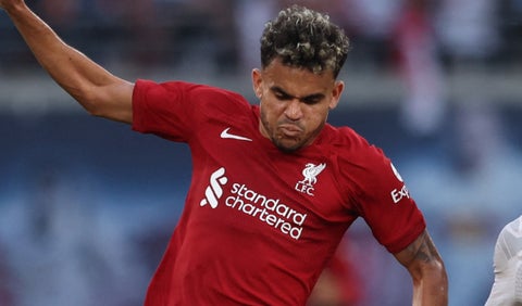 Luis Díaz en pretemporada con el Liverpool