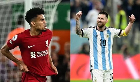 Luis Díaz felicita a Messi por el título en Qatar