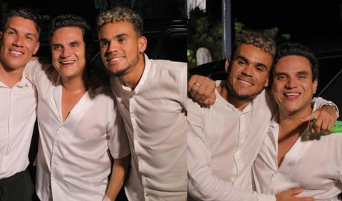 Luis Díaz en el matrimonio de Mateus Uribe