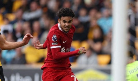Luis Díaz en el Liverpool vs Leicester