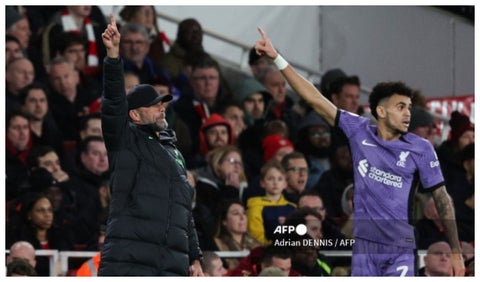 Luis Díaz y Jürgen Klopp