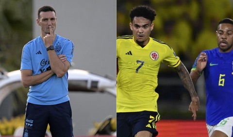 Scaloni le bajó la caña a la victoria de Colombia ante Brasil