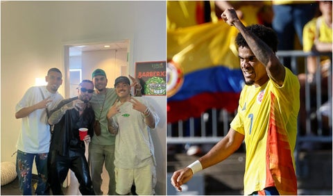 Luis Díaz, Daniel Muñoz, J Balvin y Feid