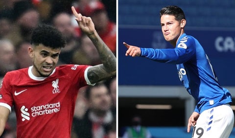 Luis Díaz y James Rodríguez en la Premier League