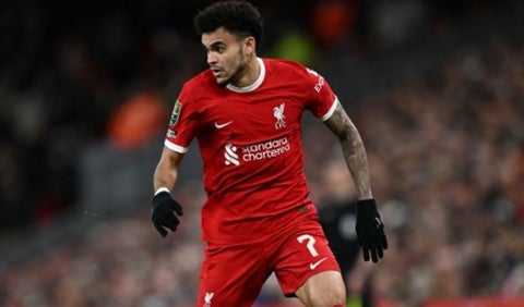 Luis Díaz con el Liverpool