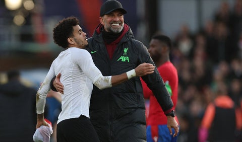 Luis Díaz y Jurgen Klopp