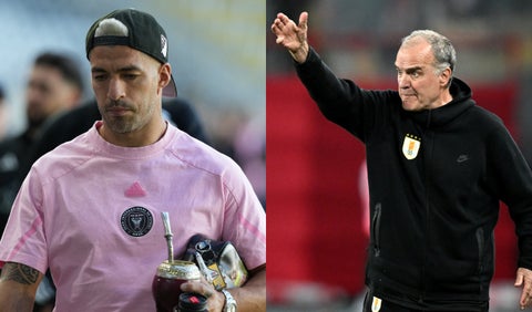 Luis Suárez y Marcelo Bielsa