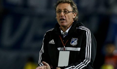 Ricardo Lunari, cuando era técnico de Millonarios