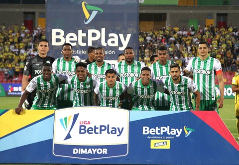 Atlético Nacional en su duelo frente a Bucaramanga.