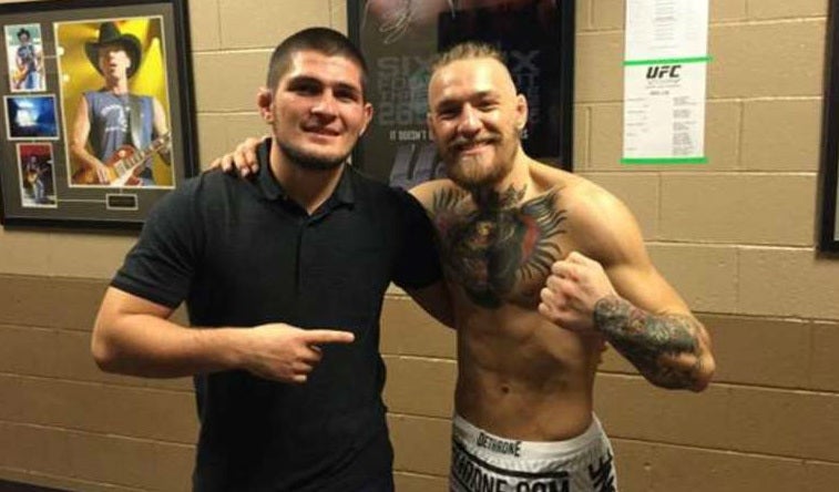 Khabib Nurmagomedov y Conor McGregor en un entrenamiento en 2014