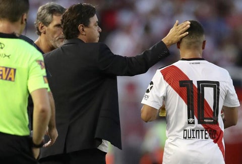 Marcelo Gallardo y Juan Fernando Quintero en River Plate