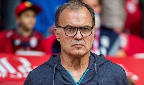 Marcelo Bielsa con la selección de Uruguay en la Copa América