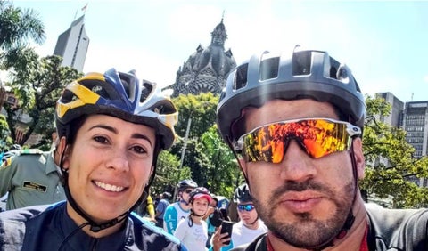 Mariana Pajón y su hermano Miguel