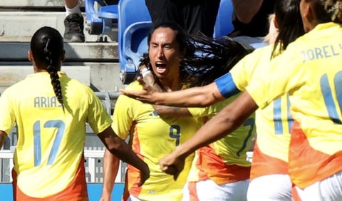 Mayra Ramírez con la selección Colombia