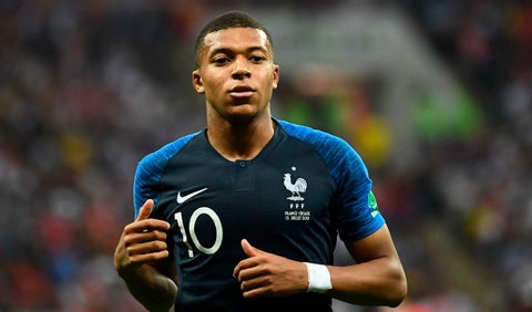 Kylian M'bappe durante la final Francia - Croacia del Mundial Rusia 2018