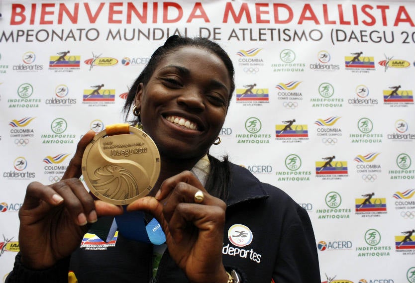 Caterine Ibargüen medalla de bronce mundial de atletismo 2011