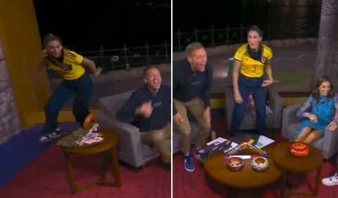 Festejo Melissa Ortiz en el gol vs Alemania