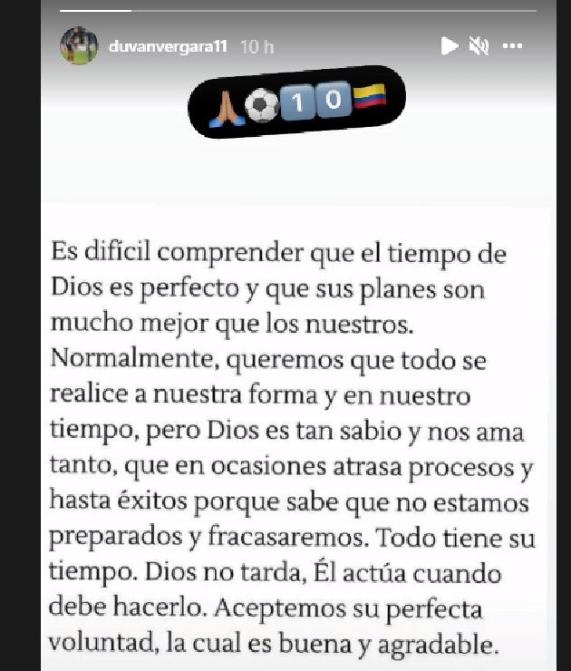 Mensaje Duván Vergara