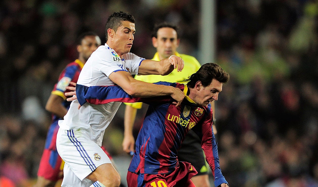 Messi en la victoria del Barcelona 5-0 por Liga ante el Real Madrid