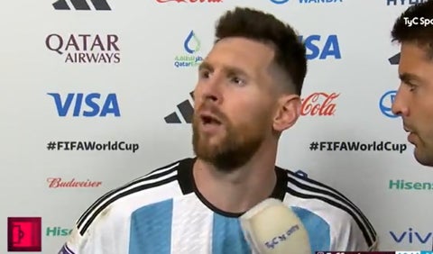 Messi terminó caliente finalizado el partido Argentina vs Países Bajos